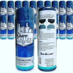 Papel azul  para cuello   de barbero