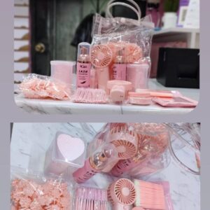 Kit de artículos para lashista  color rosado