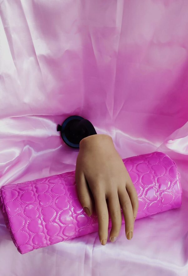 Apoya brazos Fucsia sin patitas estampado  de corazón