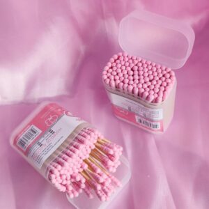 Caja de hisopos rosado