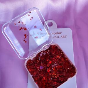 Cajita de Decoración  de  corazones rojos para encapsular