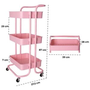 CARRITO AUXILIAR ROSA