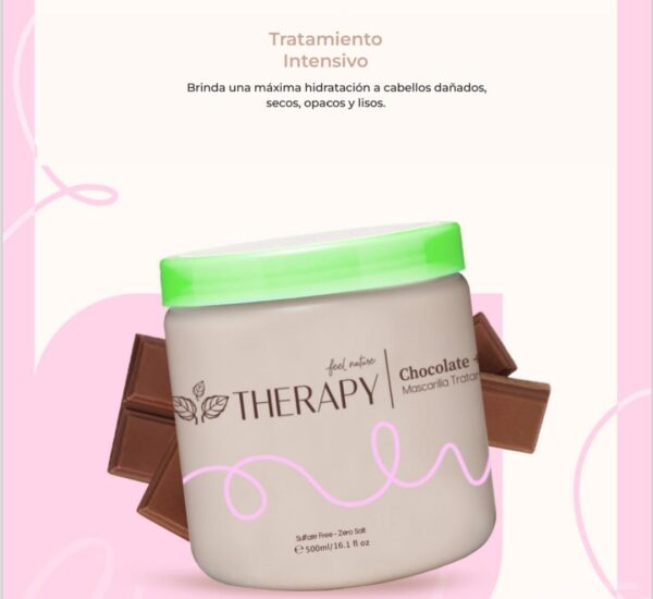Mascarilla  chocolate y keratina  theraoy