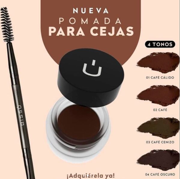 Pomadas para cejas cafe Bissu