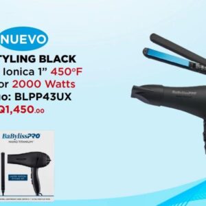 Combo de plancha y secadora Nano blak baby liss