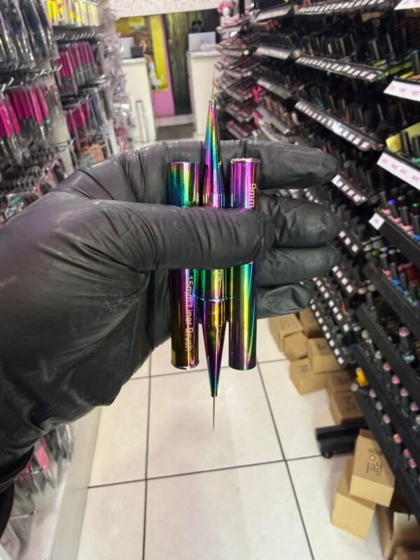 Pincel doble punta #9mm y 15mm multicolor Belleza Nails