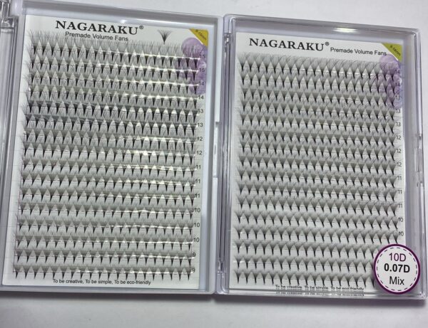 Blíster de pestañas 0.07 curva D Nagaraku Mix 10D
