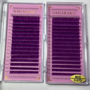 Blíster de pestañas 0.07 curva D Nagaraku Mix moradas