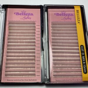 Blíster de pestañas 0.07 curva D Belleza Mix blancas