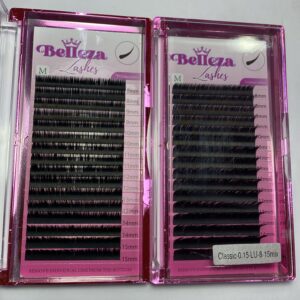 Blíster de pestañas 0.15 curva M Belleza Mix negras