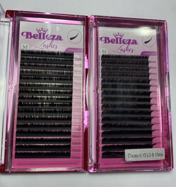 Blíster de pestañas 0.15 curva M Belleza Mix negras