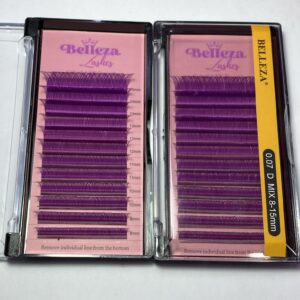 Blíster de pestañas 0.07 curva D Belleza Mix moradas