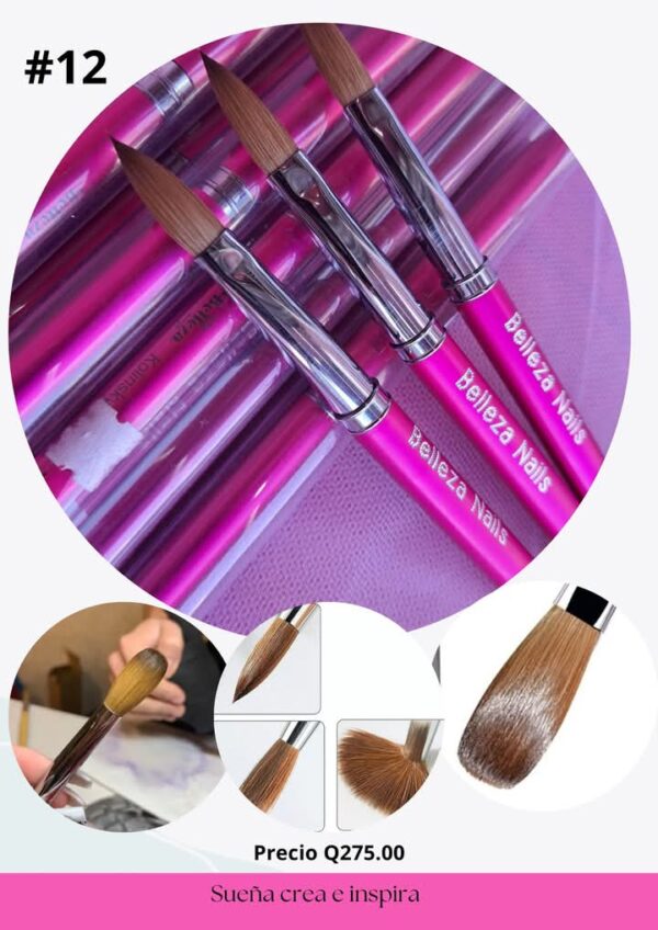 Pincel #12 fucsia Belleza Nails