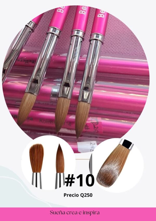 Pincel #10 fucsia Belleza Nails