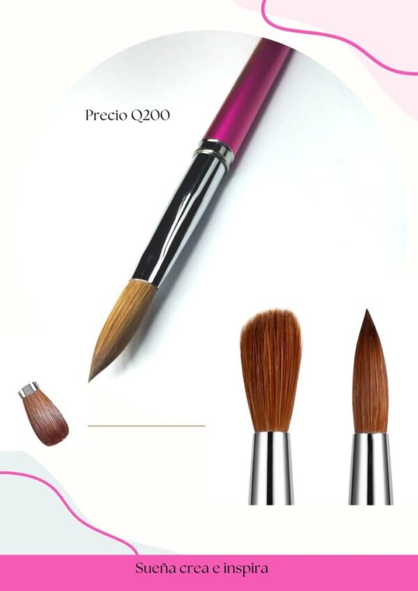Pincel #8 fucsia Belleza Nails
