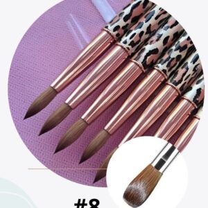 Pincel #8 kolinsky tigrado Belleza Nails